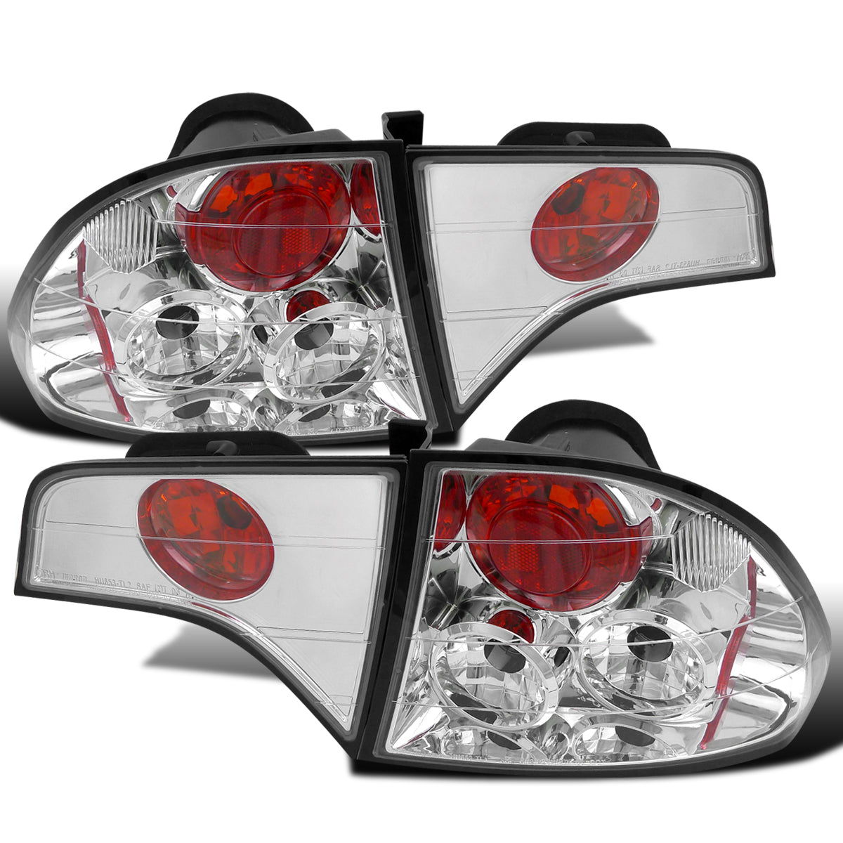Ronnin - Fits 2006-2011 Honda Civic Sedan 4 Door Factory Replacement Tail Lights Assembly Pair | Chrome