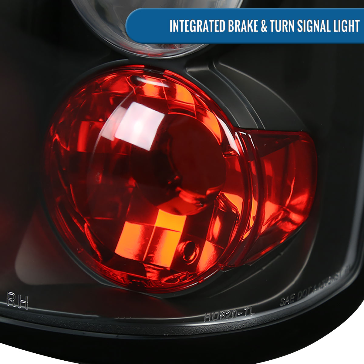 Ronnin - Fits 1997-2004 Dodge Dakota Factory Replacement Tail Lights Assembly Pair | Black