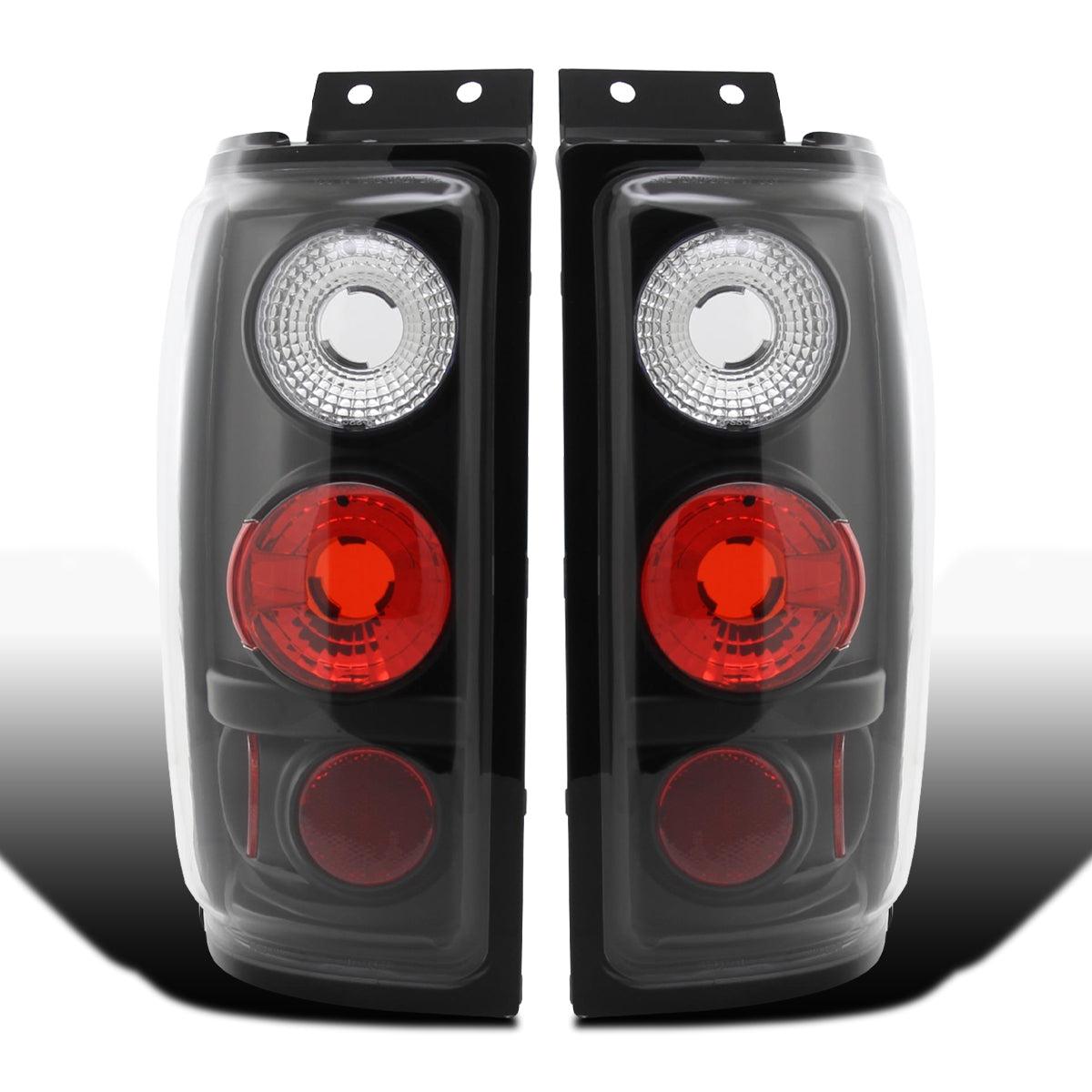 Ronnin - Fits 1997-2002 Ford Expedition Upgrade Tail Lights Assembly Replacement Pair | Black