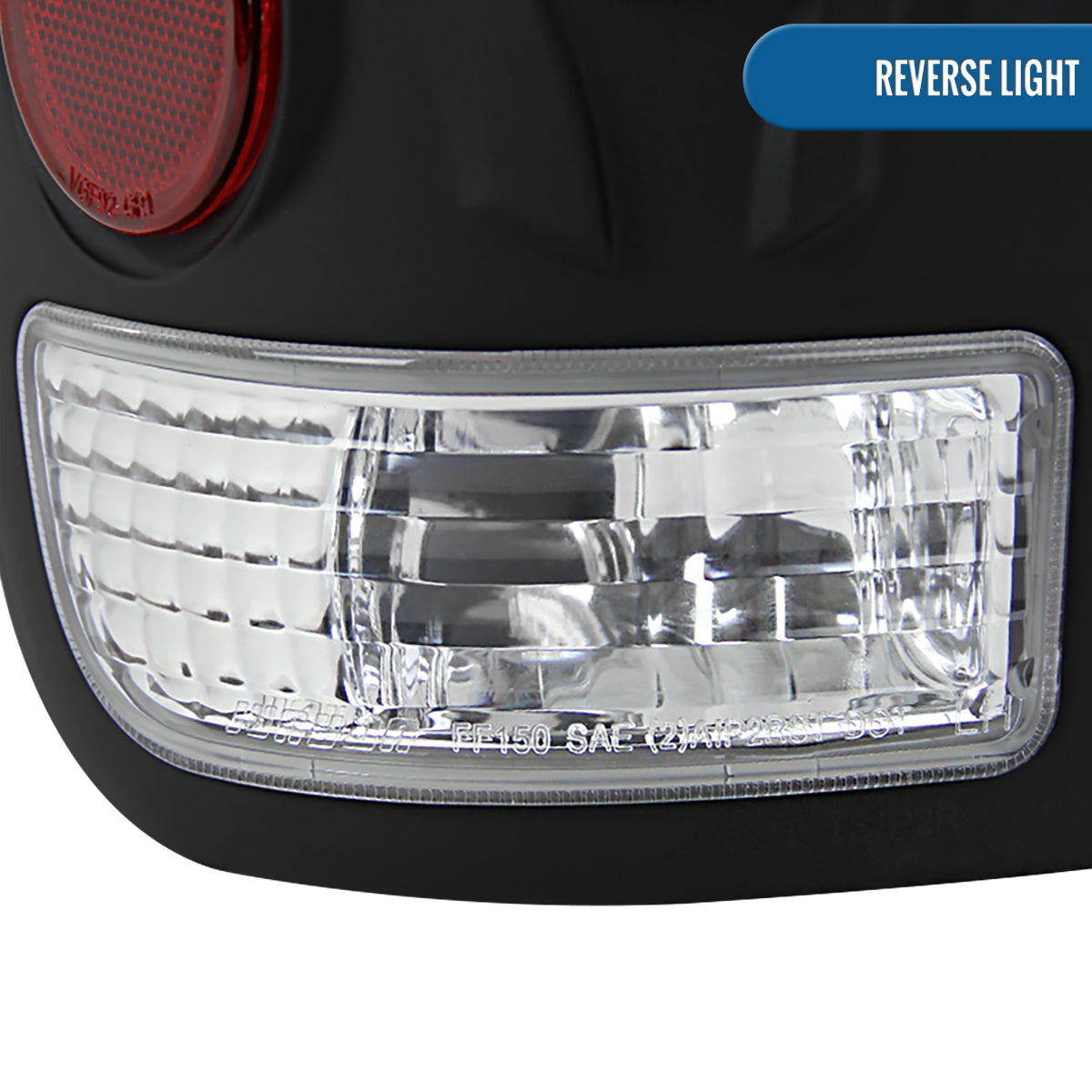 Ronnin - Fits 1997-2004 Ford F150 Heritage F250 F350 F450 F550 Styleside Tail Lights Assembly Pair | Black