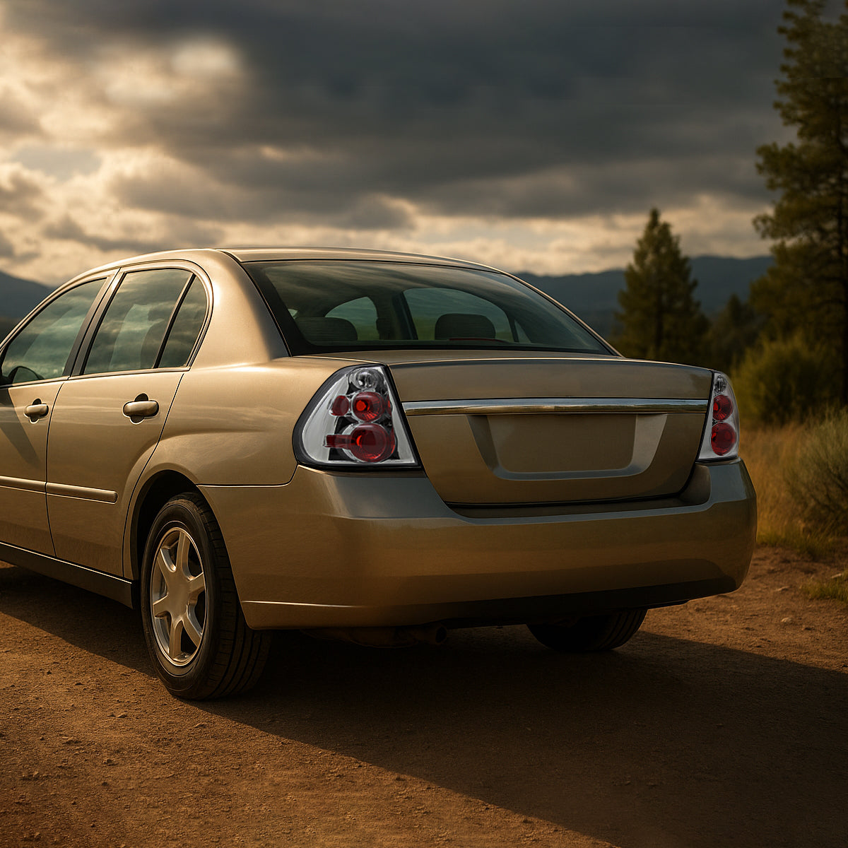 Ronnin - Fits 2004-2007 Chevy Malibu Euro Style Replacement Headlights Assembly Pair | Chrome