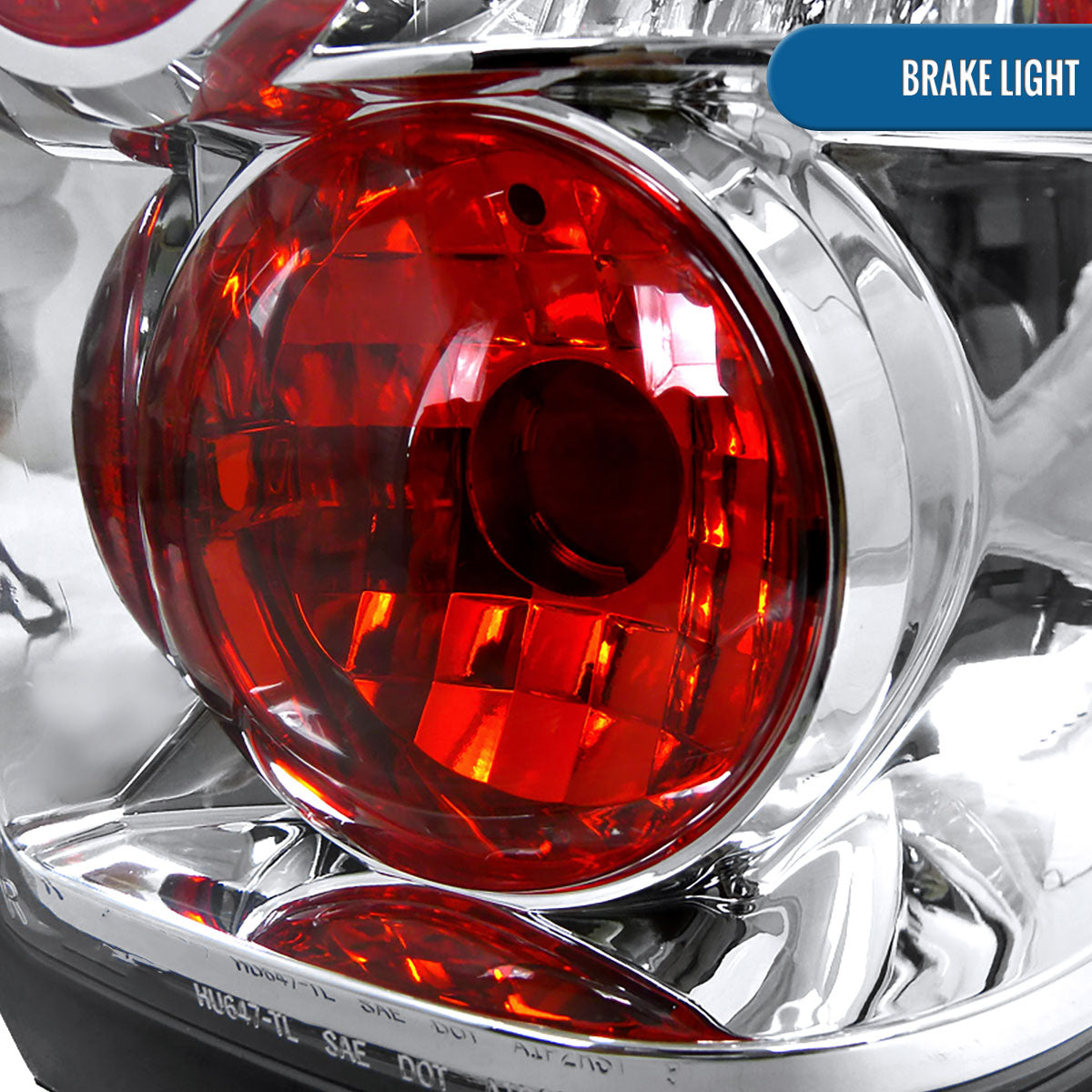 Ronnin - Fits 1996-2004 Nissan Pathfinder 1997-2004 Infiniti QX4 Tail Lights Replacement Assembly Pair | Chrome