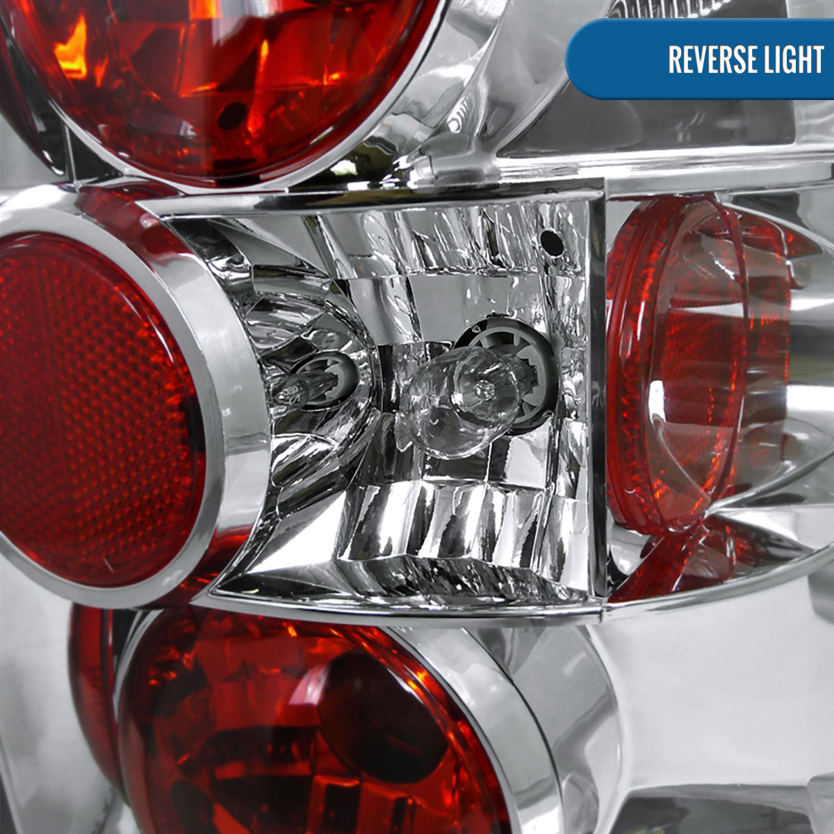 Ronnin - Fits 1996-2004 Nissan Pathfinder 1997-2004 Infiniti QX4 Tail Lights Replacement Assembly Pair | Chrome