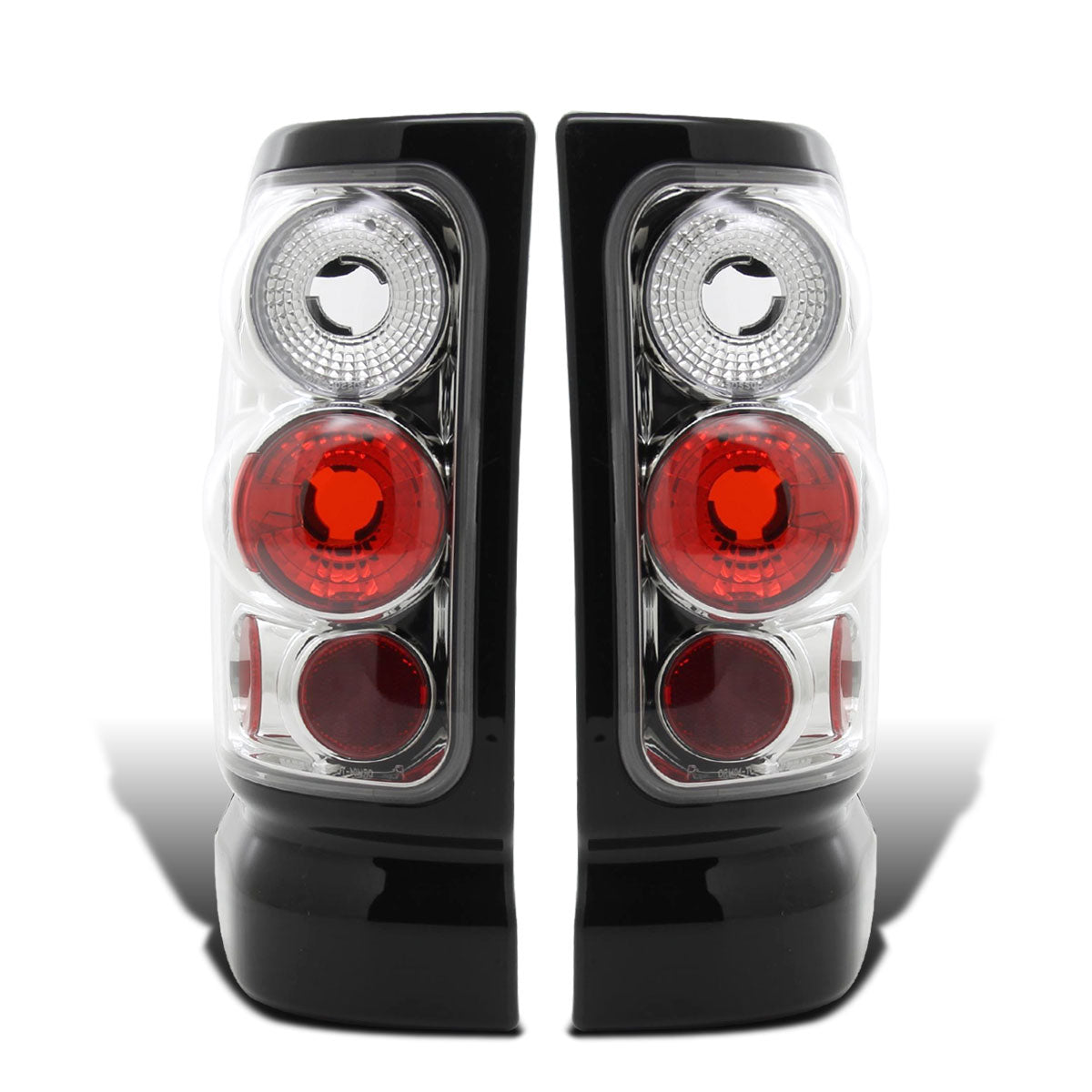 Ronnin - Fits 1994-2002 Dodge Ram 1500 2500 3500 Upgrade Factory Style Replacement Tail Lights Assembly Pair | Chrome