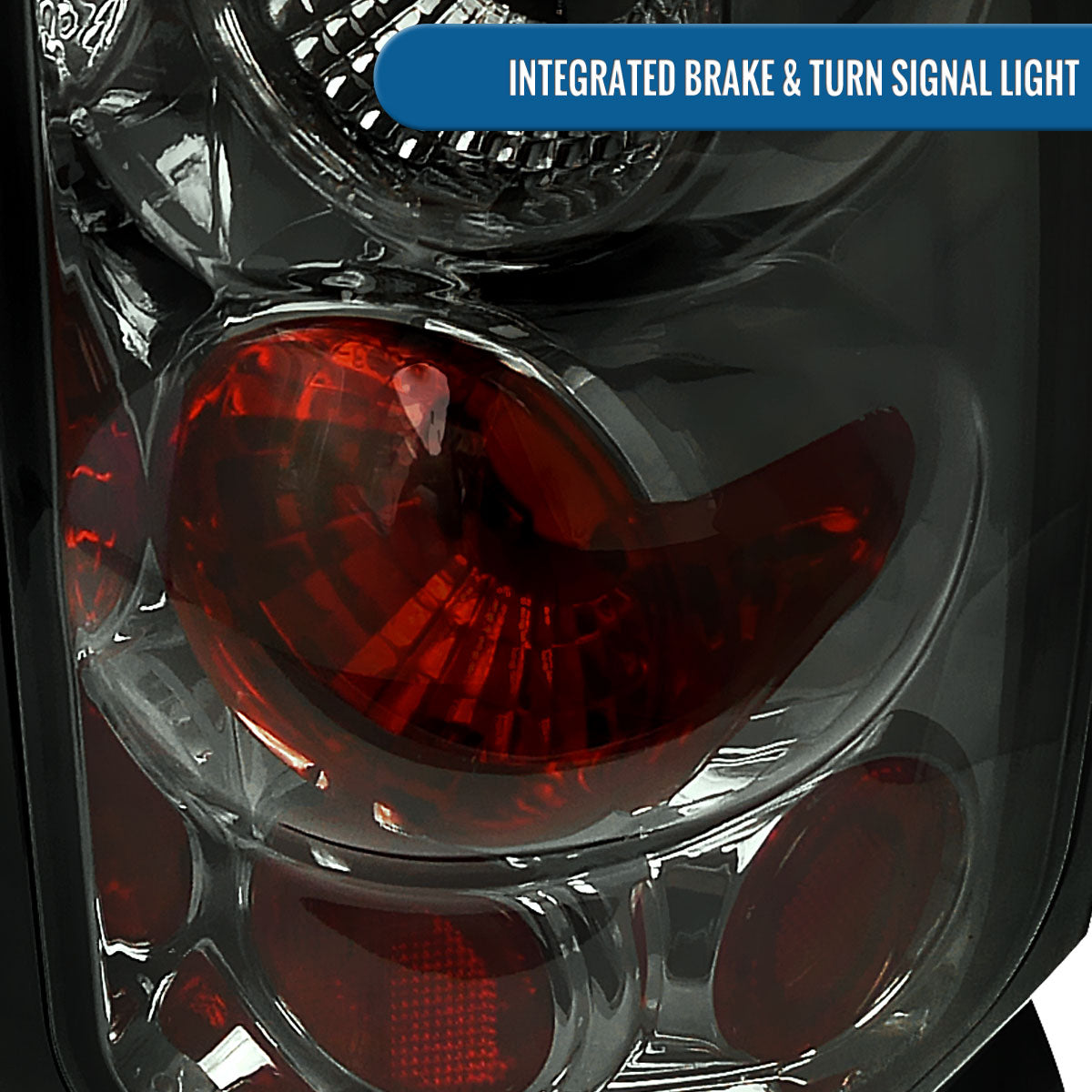 Ronnin - Fits 1994-2002 Dodge Ram 1500 2500 3500 Upgrade Factory Style Replacement Tail Lights Assembly Pair | Smoke