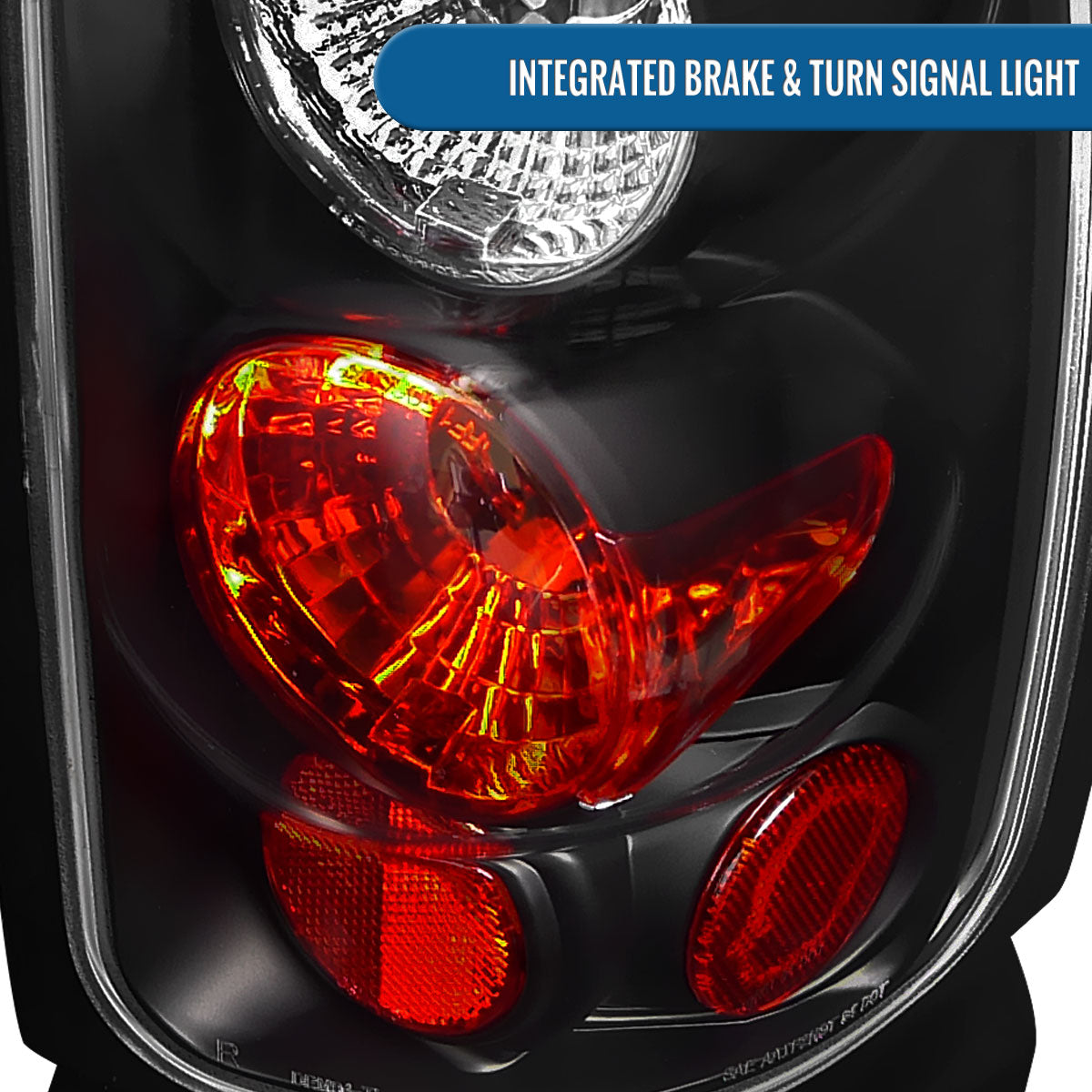 Ronnin - Fits 1994-2002 Dodge Ram 1500 2500 3500 Upgrade Factory Style Replacement Tail Lights Assembly Pair | Black