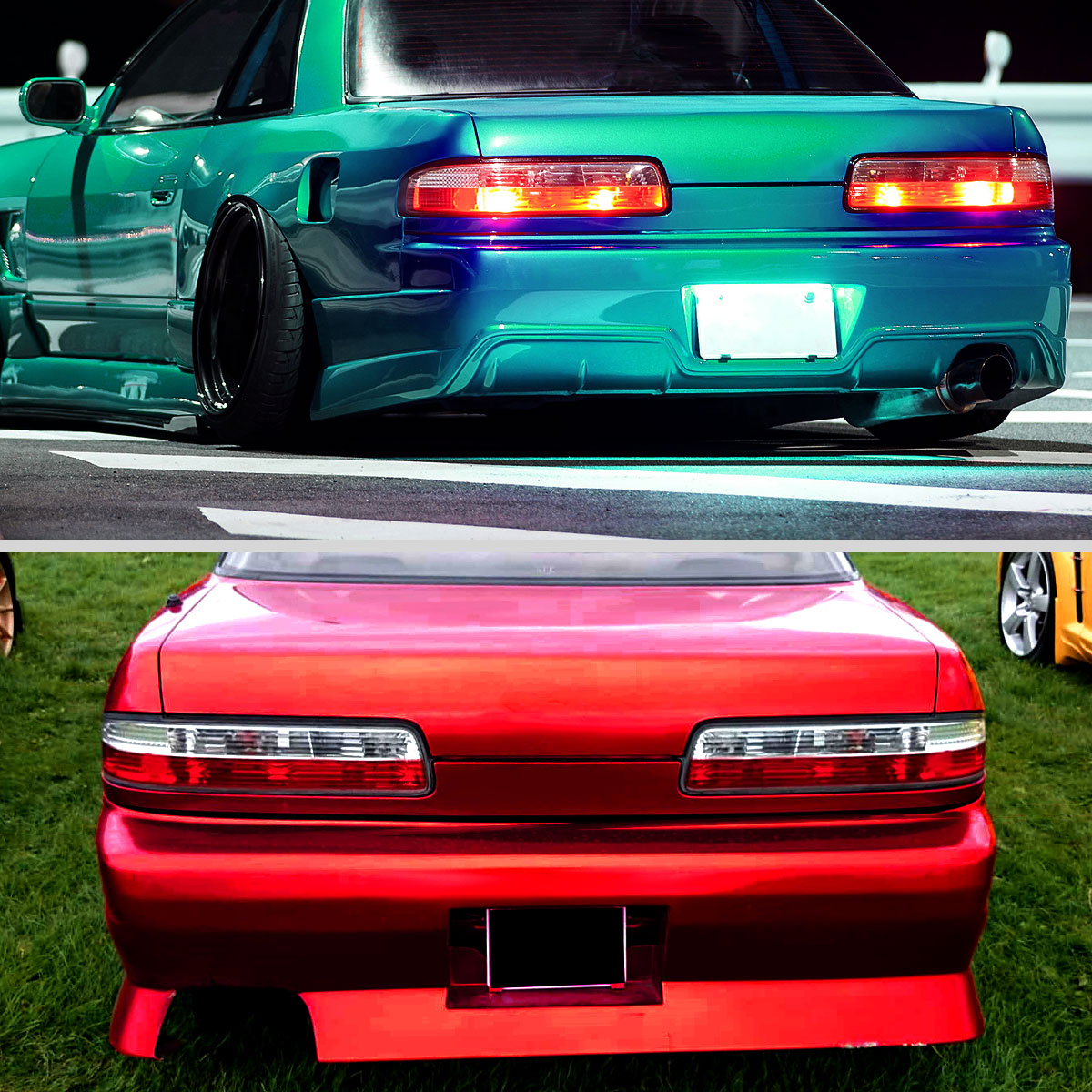 Ronnin - Fits 1989-1994 Nissan 240SX S13 Coupe Factory Replacement Tail Lights Assembly Pair | Red
