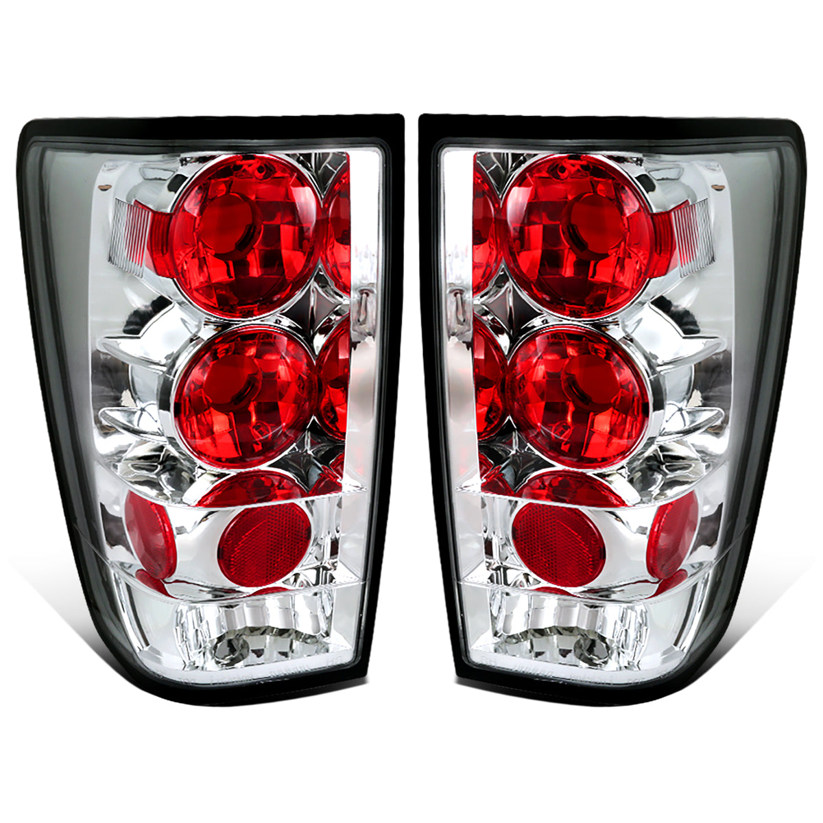 Ronnin - Fits 2004-2015 Nissan Titan Tail Lights Assembly Replacement Pair   | Chrome