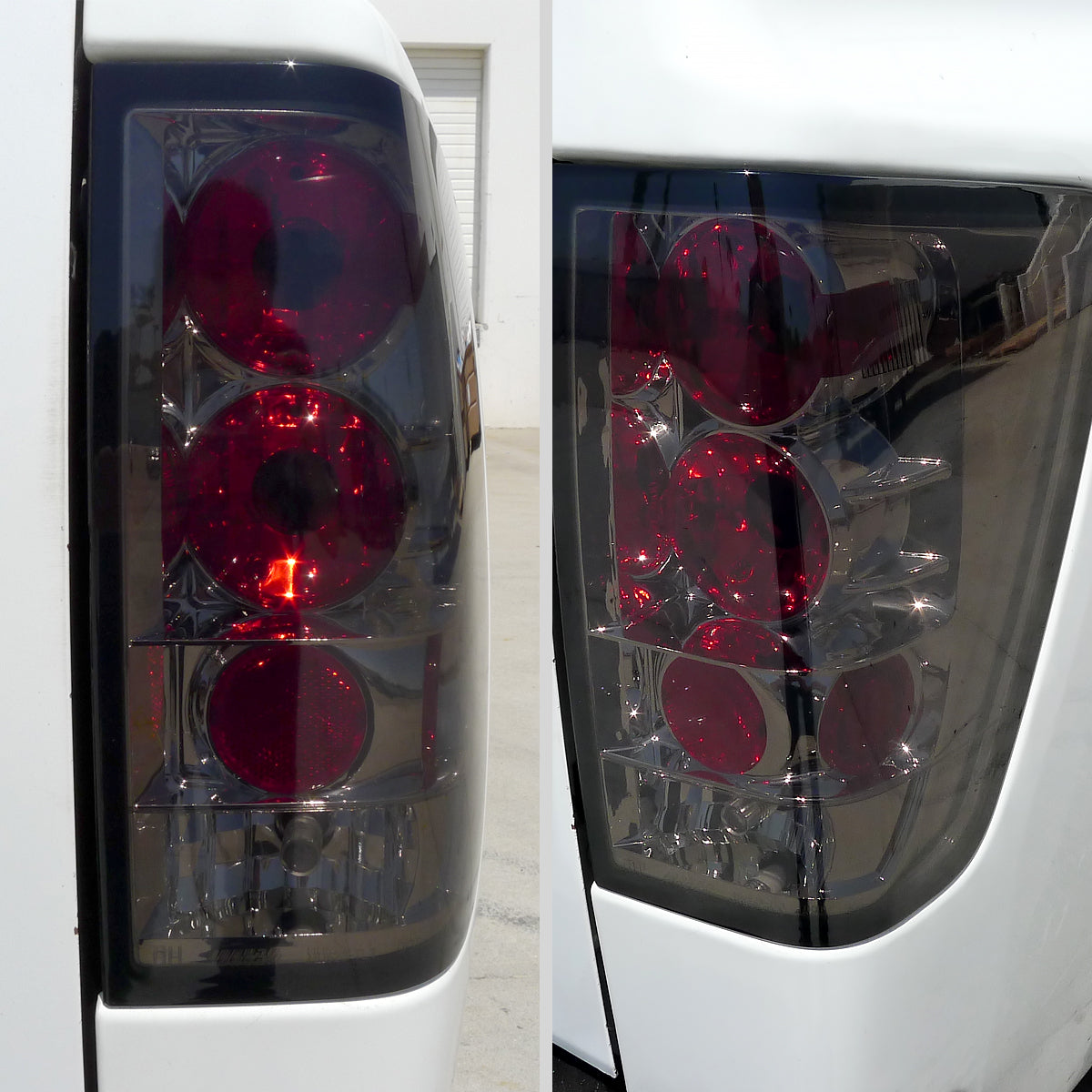 Ronnin - Fits 2004-2015 Nissan Titan Tail Lights Assembly Replacement Pair   | Smoke