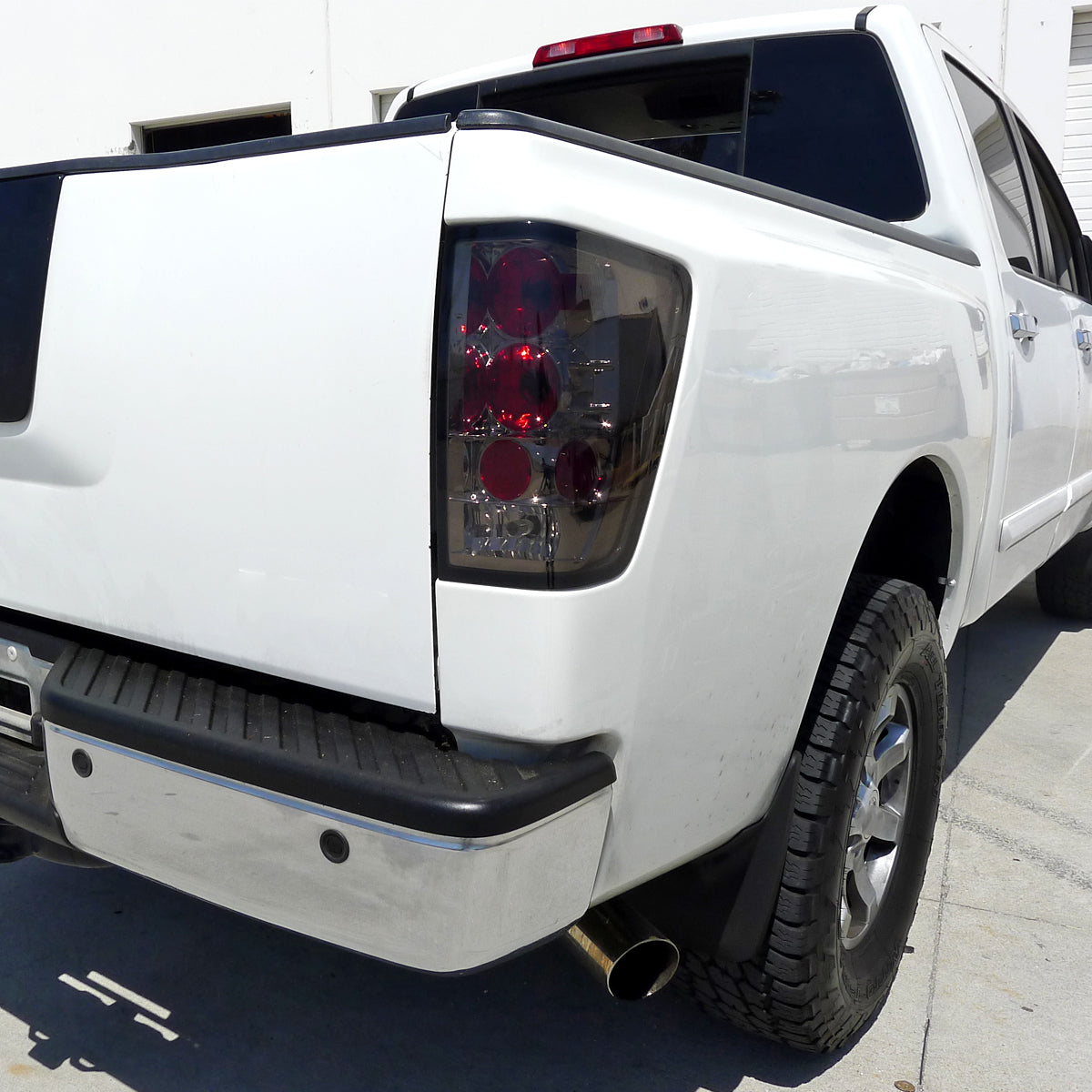 Ronnin - Fits 2004-2015 Nissan Titan Tail Lights Assembly Replacement Pair   | Smoke