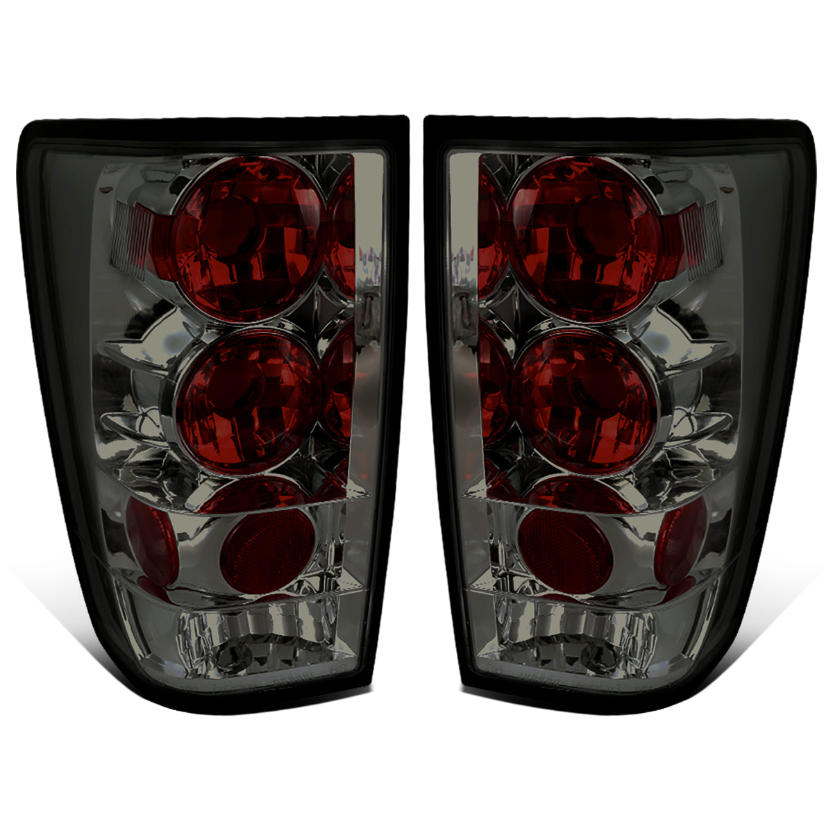 Ronnin - Fits 2004-2015 Nissan Titan Tail Lights Assembly Replacement Pair   | Smoke