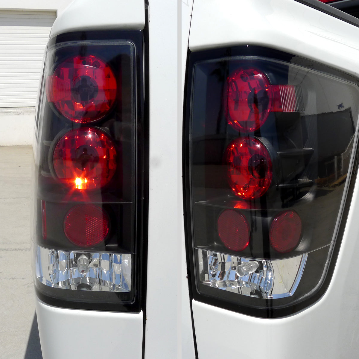 Ronnin - Fits 2004-2015 Nissan Titan Tail Lights Assembly Replacement Pair  | Black