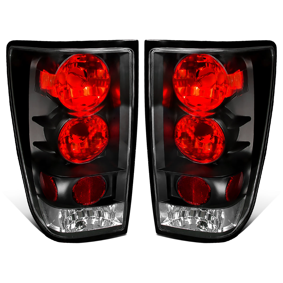 Ronnin - Fits 2004-2015 Nissan Titan Tail Lights Assembly Replacement Pair  | Black