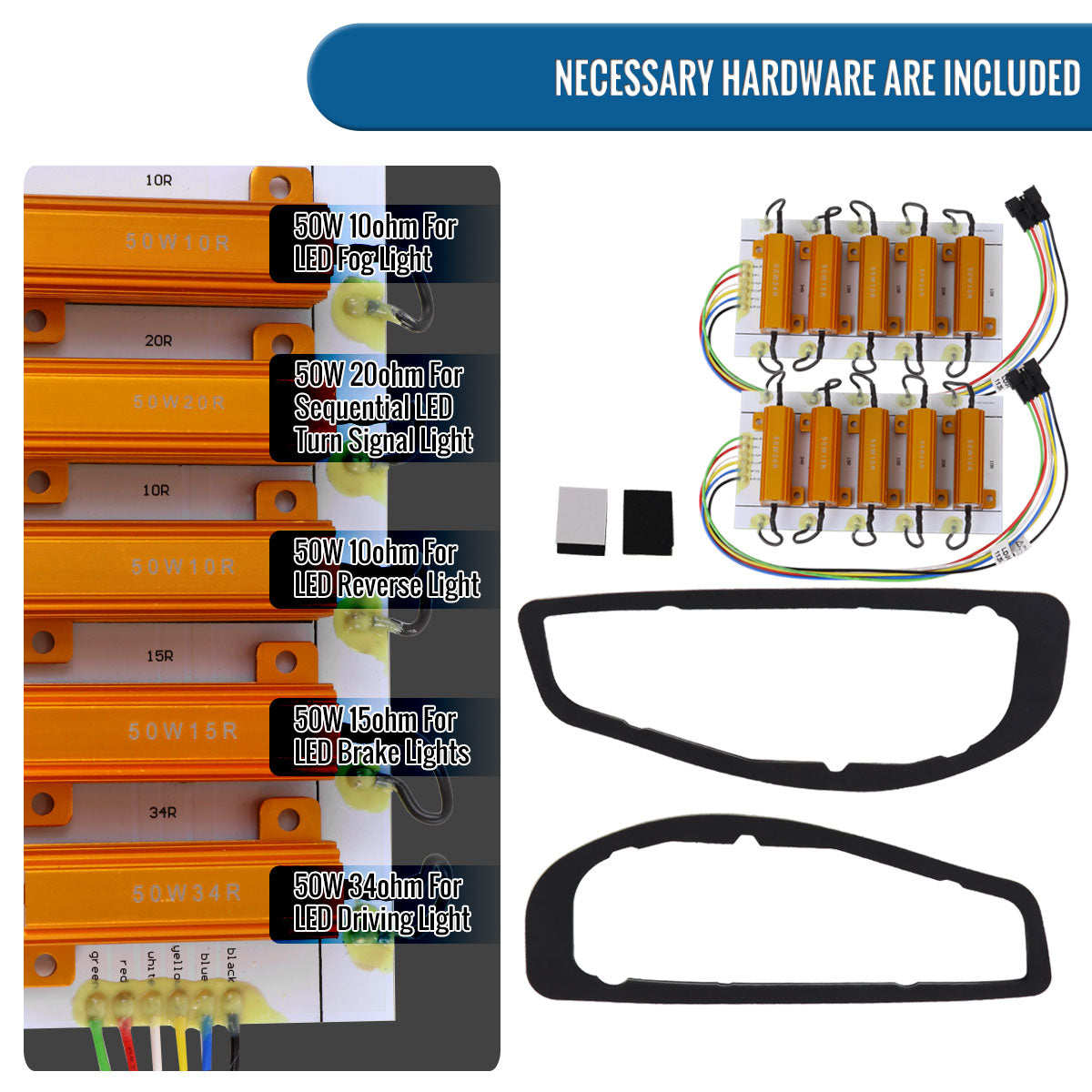 Ronnin - Fits 1997-2004 Porsche Boxster 986 Upgraded Replacement Full LED Sequential Turn Signal Tail Lights Assembly Pair | Black