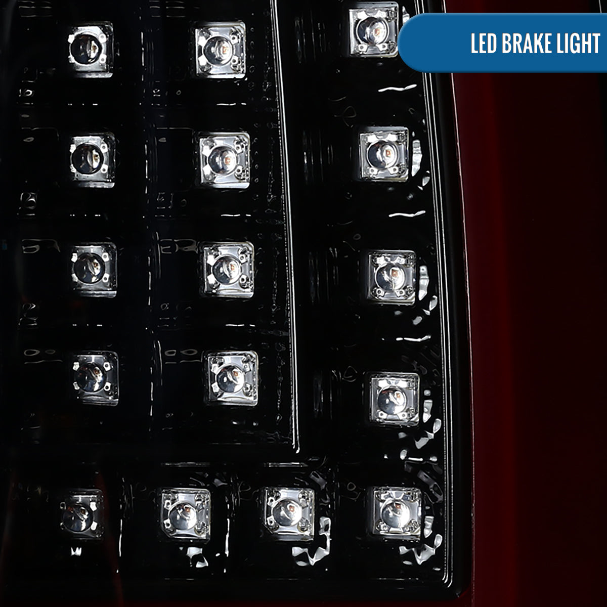 Ronnin - Fits 2000-2006 Chevy Suburban Tahoe GMC Yukon XL Denali Full LED Tail Lights Assembly Pair | Glossy Black