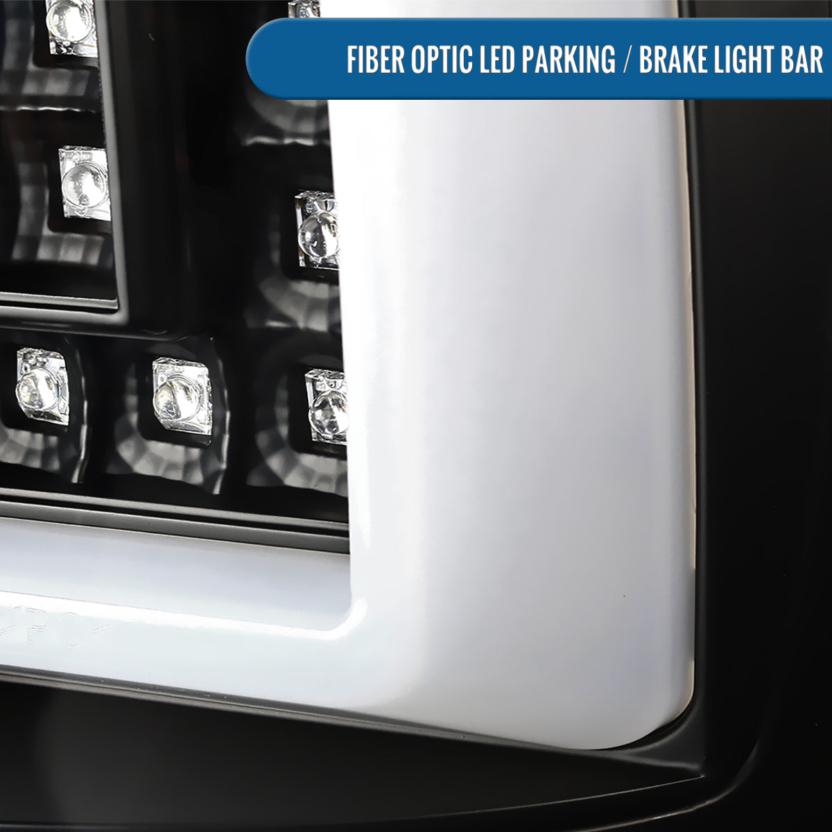 Ronnin - Fits 2000-2006 Chevy Suburban Tahoe GMC Yukon XL Denali Full LED Tail Lights Assembly Pair | Black | White Tube