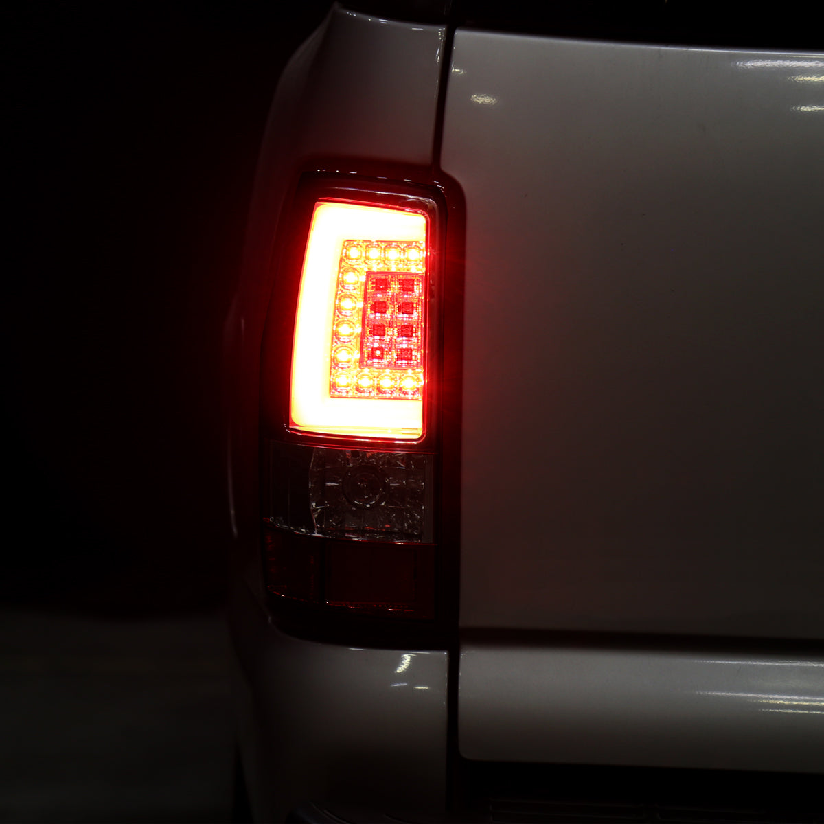 Ronnin - Fits 2000-2006 Chevy Suburban Tahoe GMC Yukon XL Denali Full LED Tail Lights Assembly Pair | Red Smoke