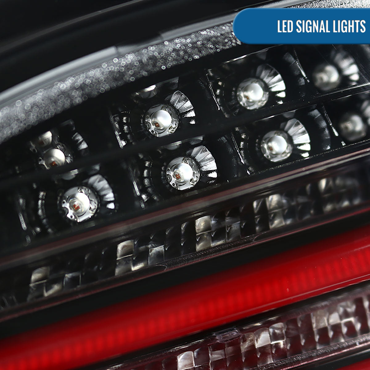 Ronnin - Fits 2004-2007 BMW E60 5-Series 525i 530i 545i 550i US Spec LED Tail Lights Upgrade Assembly Pair | Gloss Black