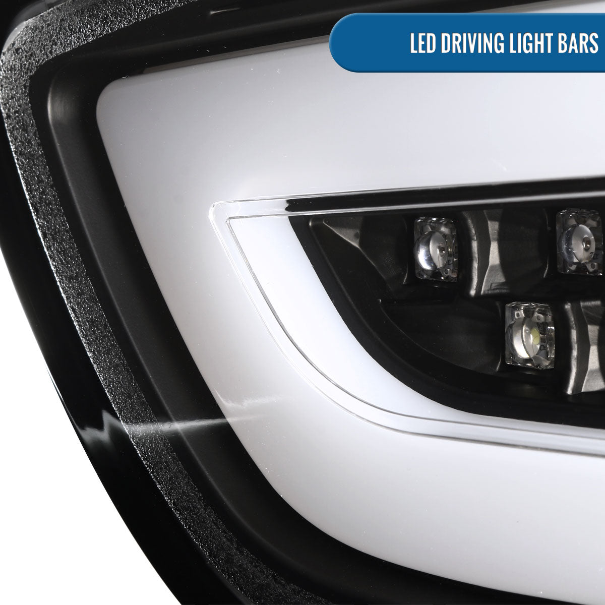 Ronnin - Fits 2008-2017 Mitsubishi Lancer Evolution Upgraded Replacement FULL LED Tail Lights Assembly | Black | White Tube