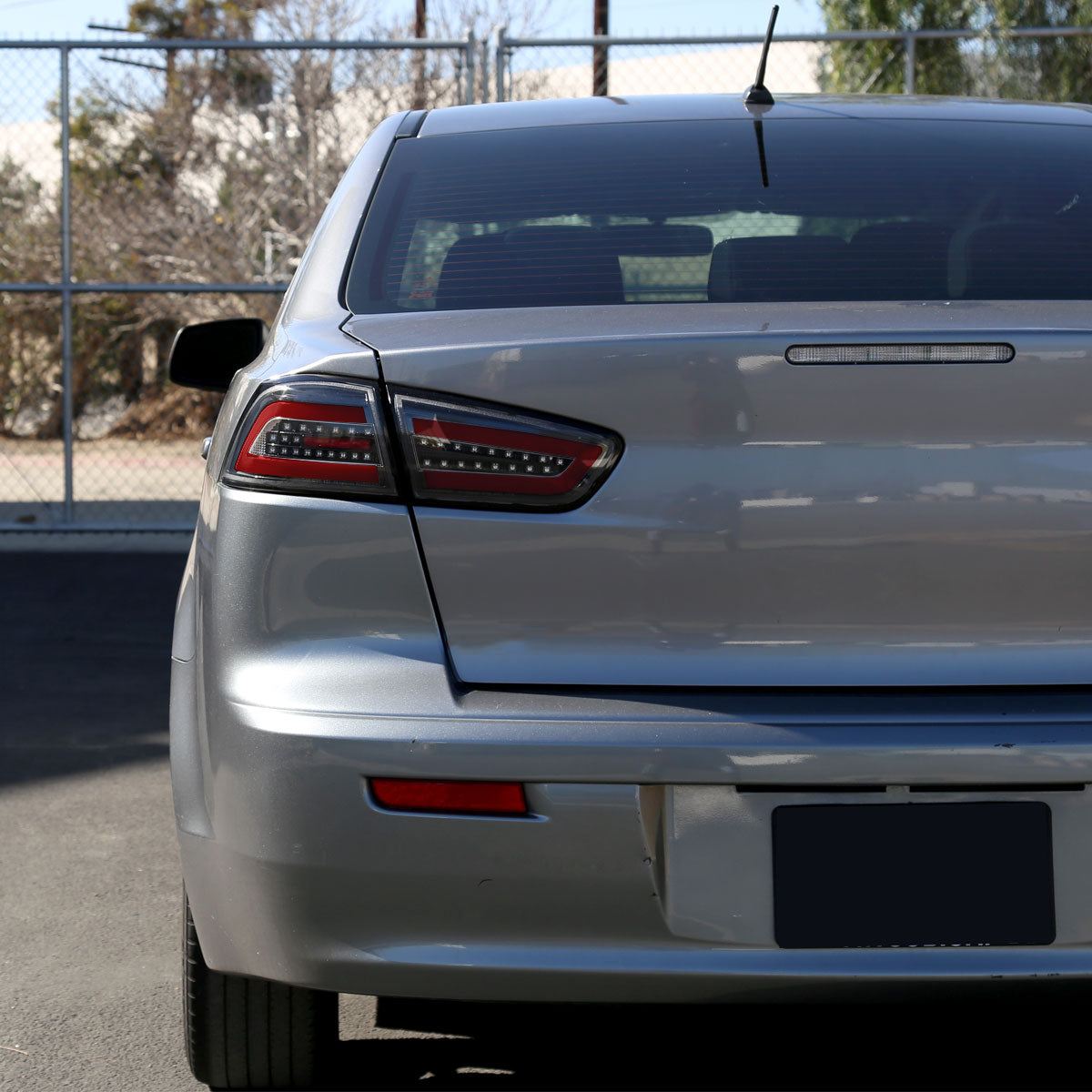 Ronnin - Fits 2008-2017 Mitsubishi Lancer Evolution Upgraded Replacement FULL LED Tail Lights Assembly | Black