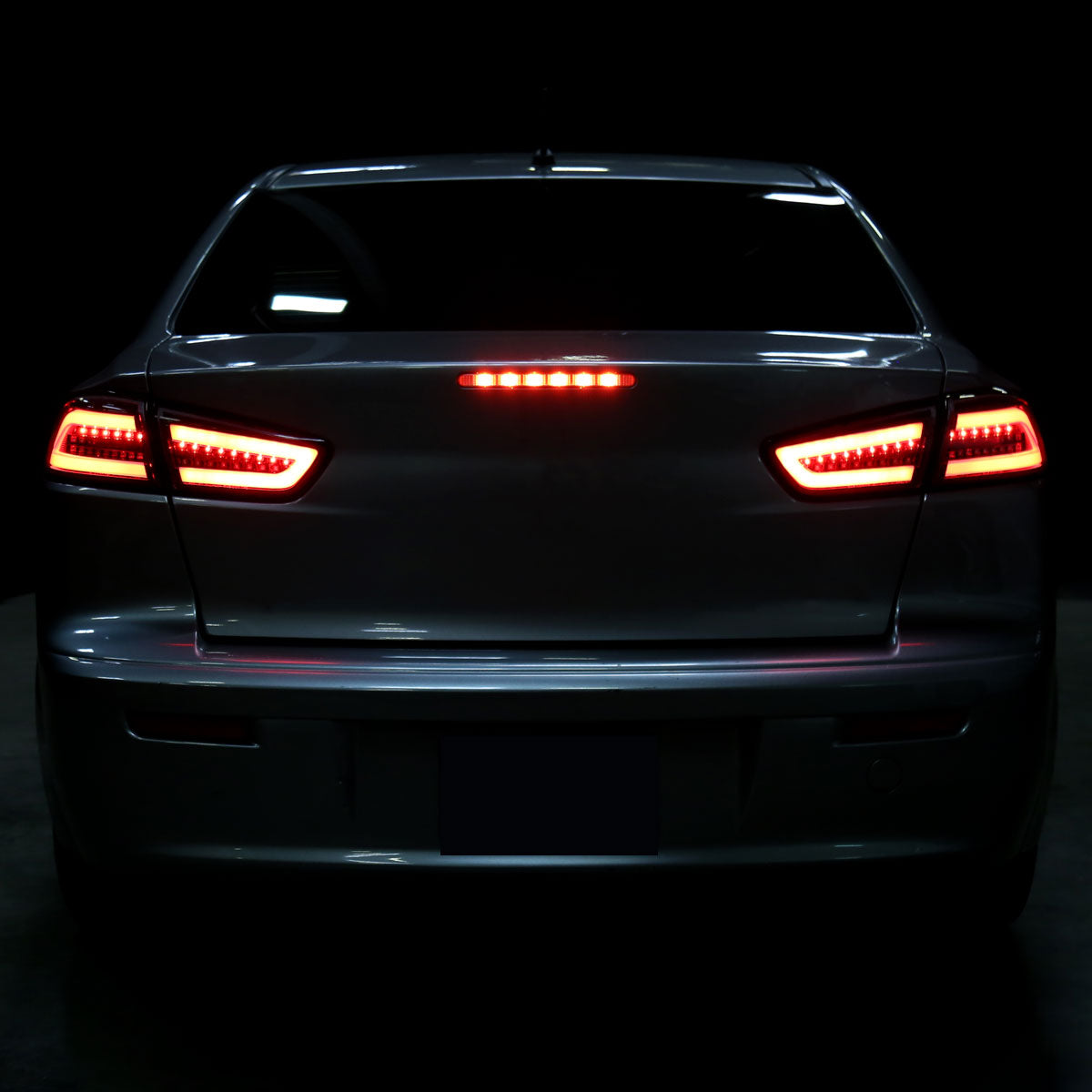 Ronnin - Fits 2008-2017 Mitsubishi Lancer Evolution Upgraded Replacement FULL LED Tail Lights Assembly | Black