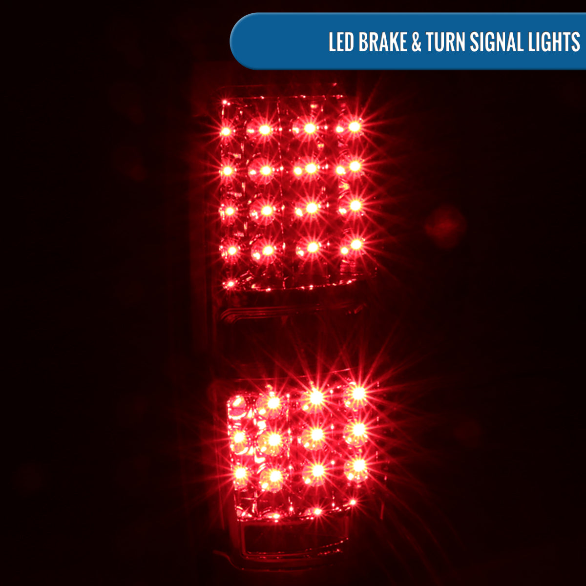 Ronnin - Fits 2009-2014 Ford F150 Upgrade Tail Lights Assembly LED Integrated Brake and Turn Signal Lights Pair | Red