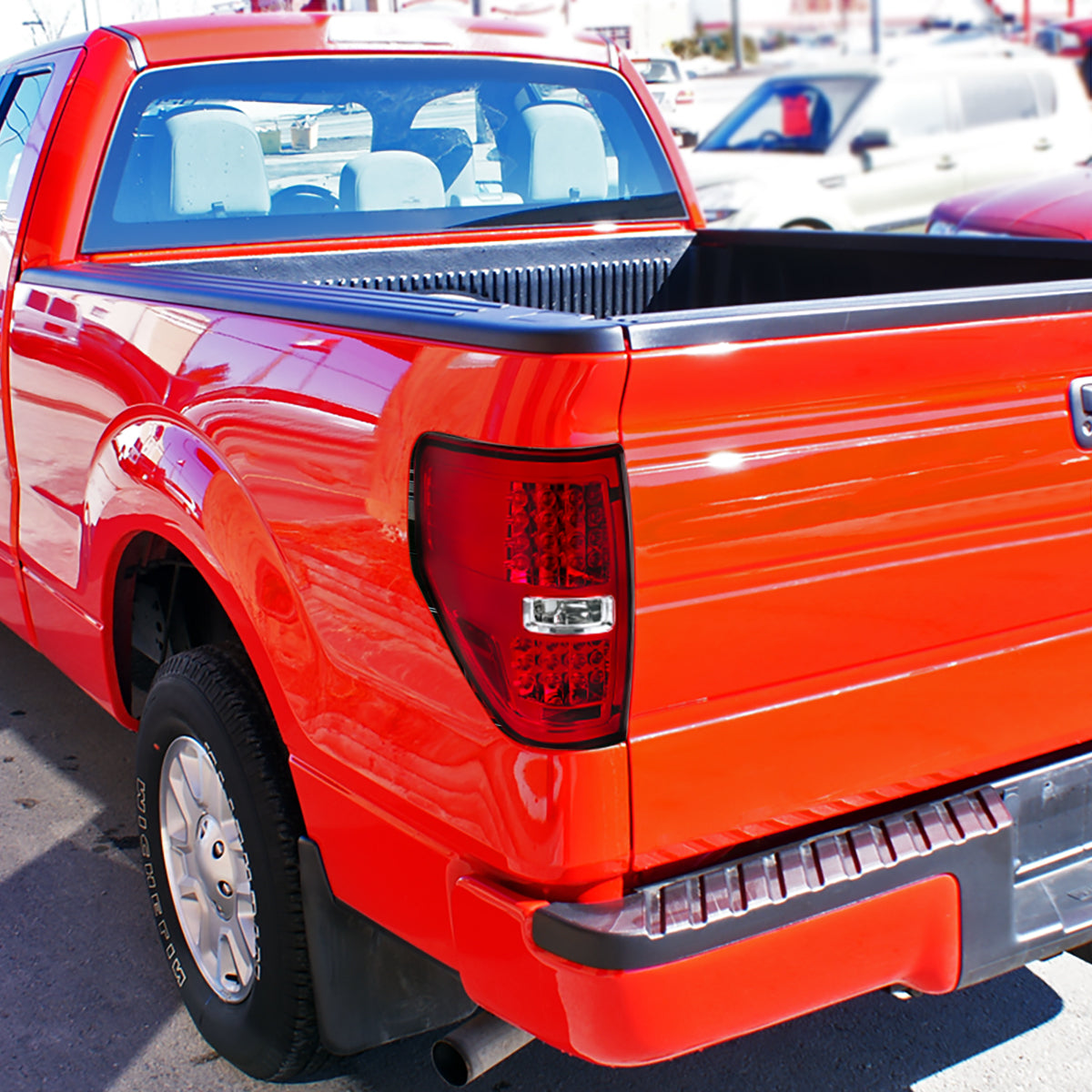 Ronnin - Fits 2009-2014 Ford F150 Upgrade Tail Lights Assembly LED Integrated Brake and Turn Signal Lights Pair | Red