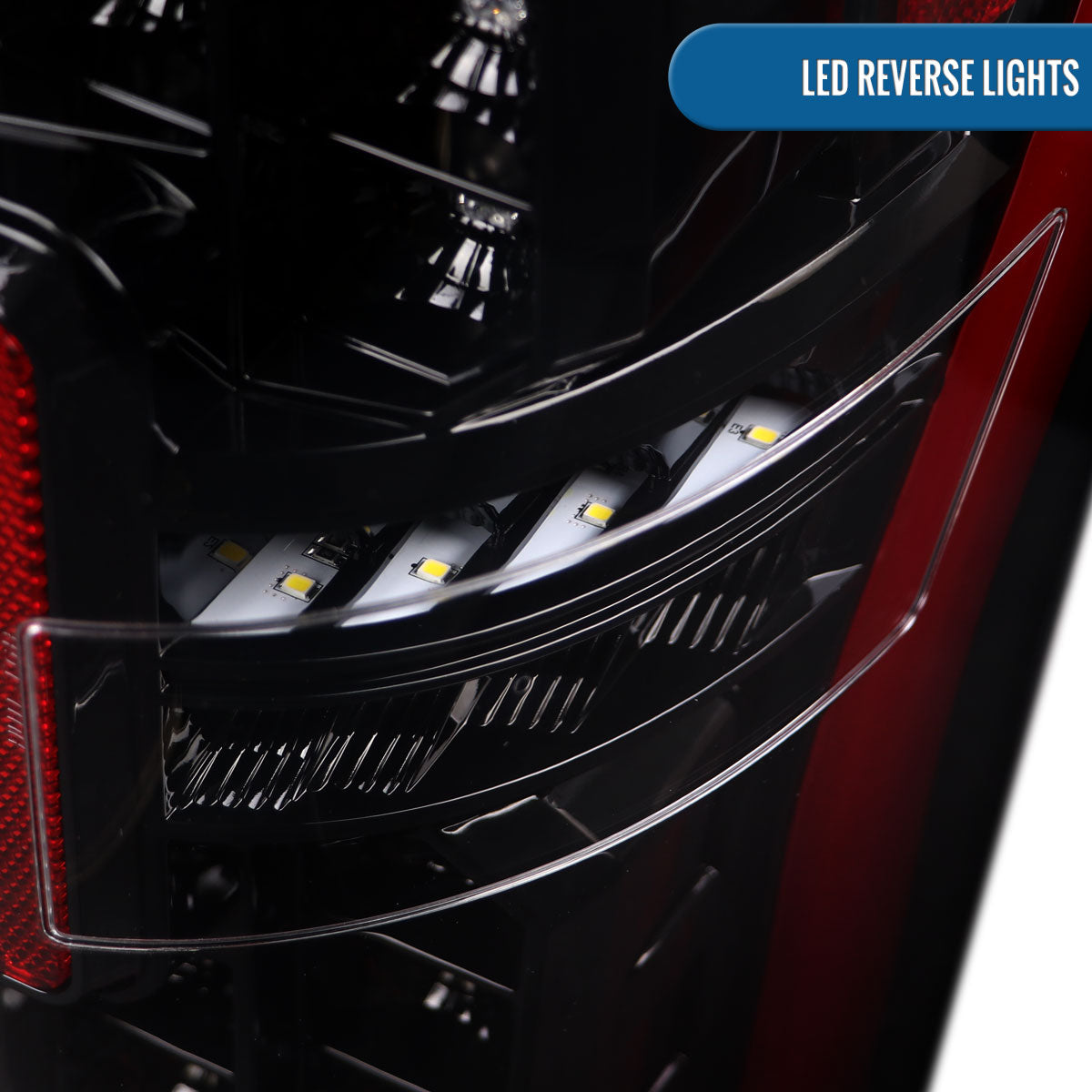 Ronnin - Fits 2017-2019 Ford F250 F350 F450 F550 Super Duty Upgraded Full LED Tail Lights Integrated Brake + Turn Signal Assembly Pair | Gloss Black