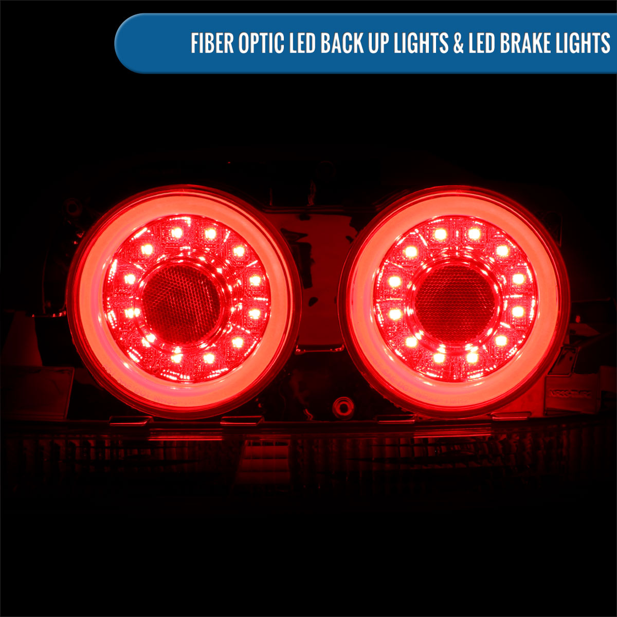 Ronnin - Fits 1995-1998 Nissan Skyline GT-R R33 Upgrade Replacement LED Tail Lights Assembly Pair | Red