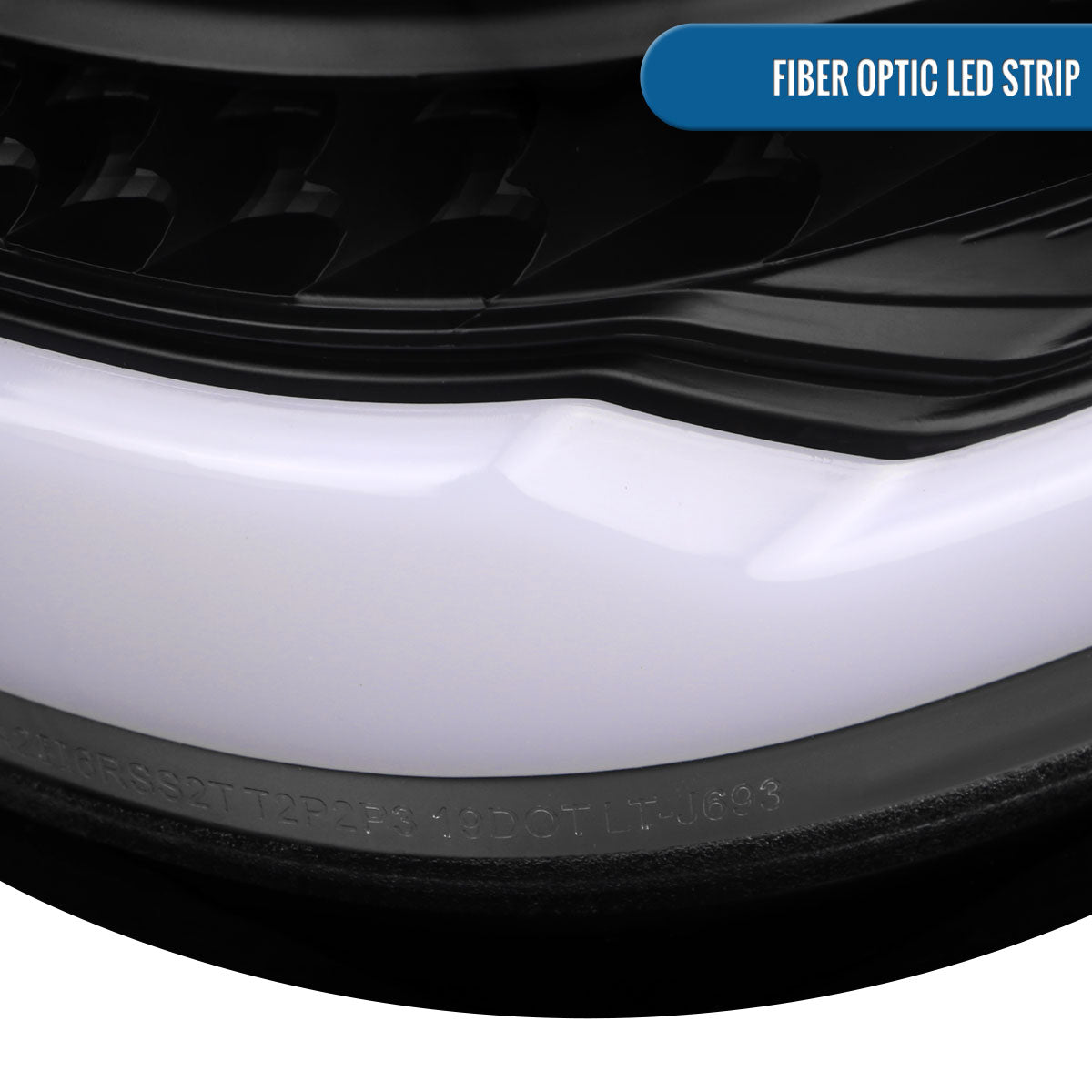 Ronnin - Fits 2019-2024 Ram 1500 Upgraded Full LED Tail Lights Integrated LED Brake and Turn Signal Lamps Replacement Pair | Black | White Tube