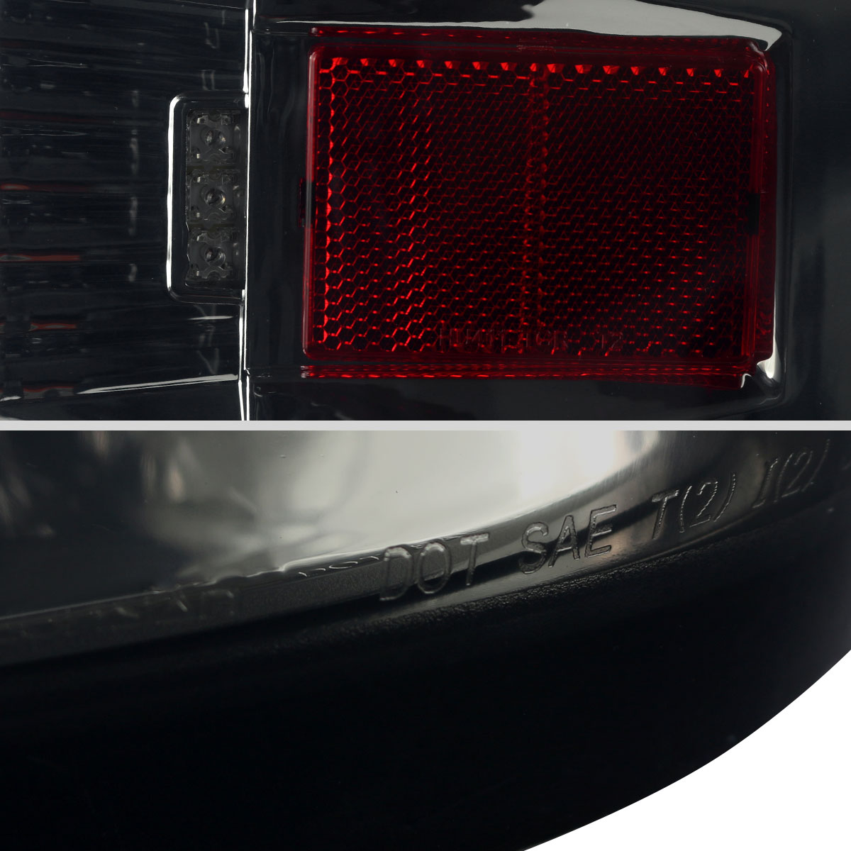 Ronnin - Fits 2014-2018 Silverado 1500 2500HD 3500HD | 2015-2019 Sierra 3500HD LED Tail Lights Integrated Brake and Turn Signal Lamps Replacement Assembly Pair | Smoke