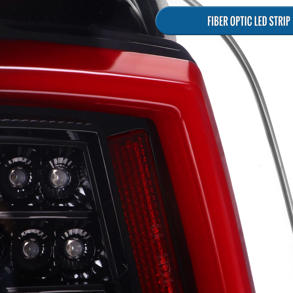 Ronnin - Fits 2016-2022 Toyota Tacoma Pickup LED Tail Lights Integrated Brake and Turn Signal Lamps Assembly Pair | Glossy Black