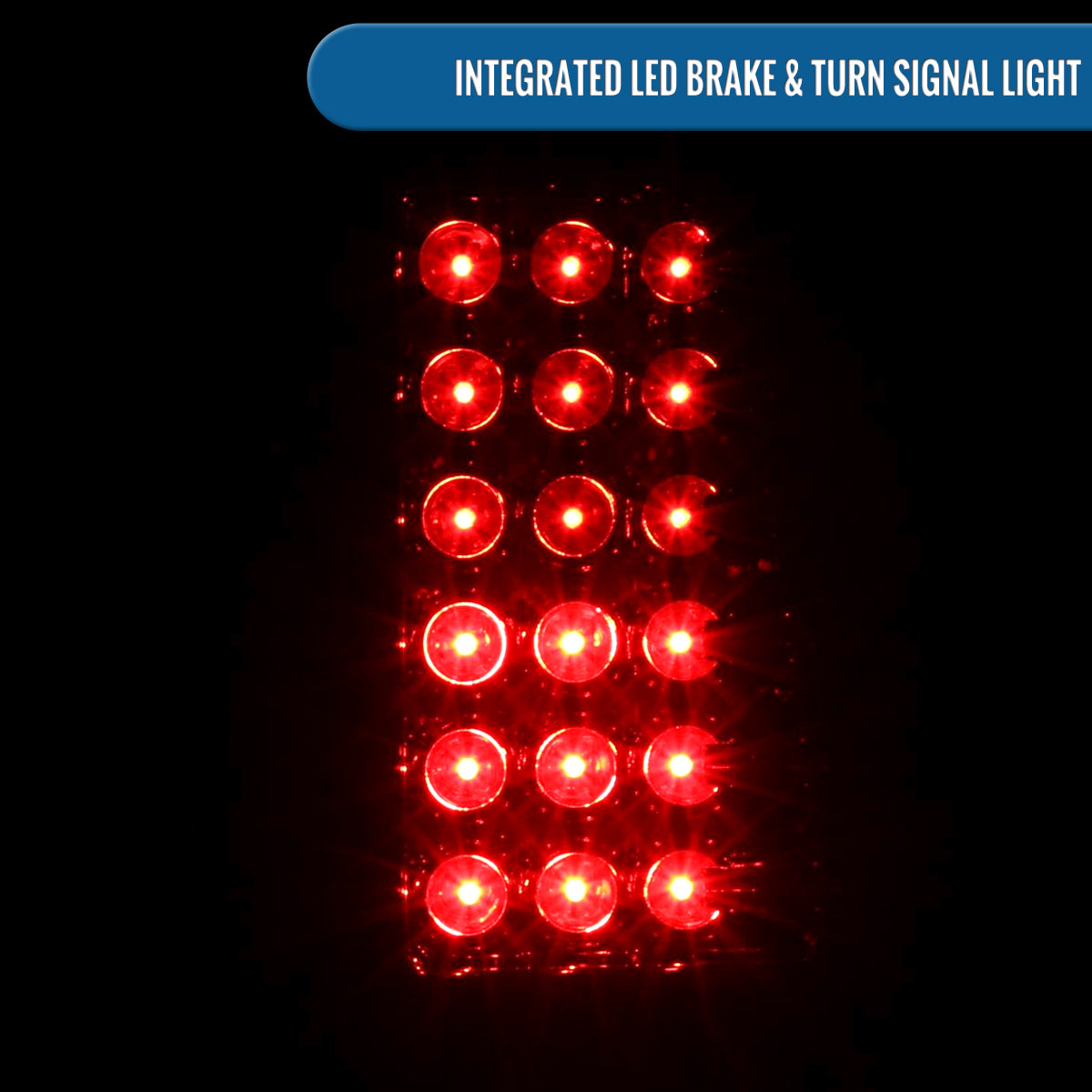 Ronnin - Fits 2004-2015 Nissan Titan First Gen Pickup Truck LED Integrated Brake and Turn Signals Tail Lights Assembly Replacement Pair | Red