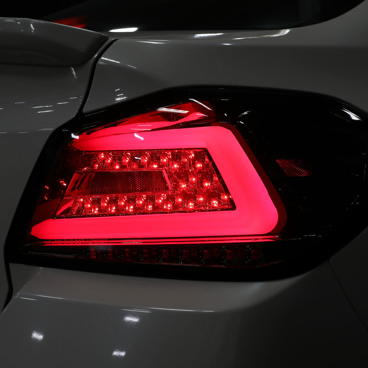 Ronnin - Fits 2015-2021 Subaru WRX US Spec Upgrade Sequential Turn Signals Full LED Tail Lights Assembly Pair | Smoke