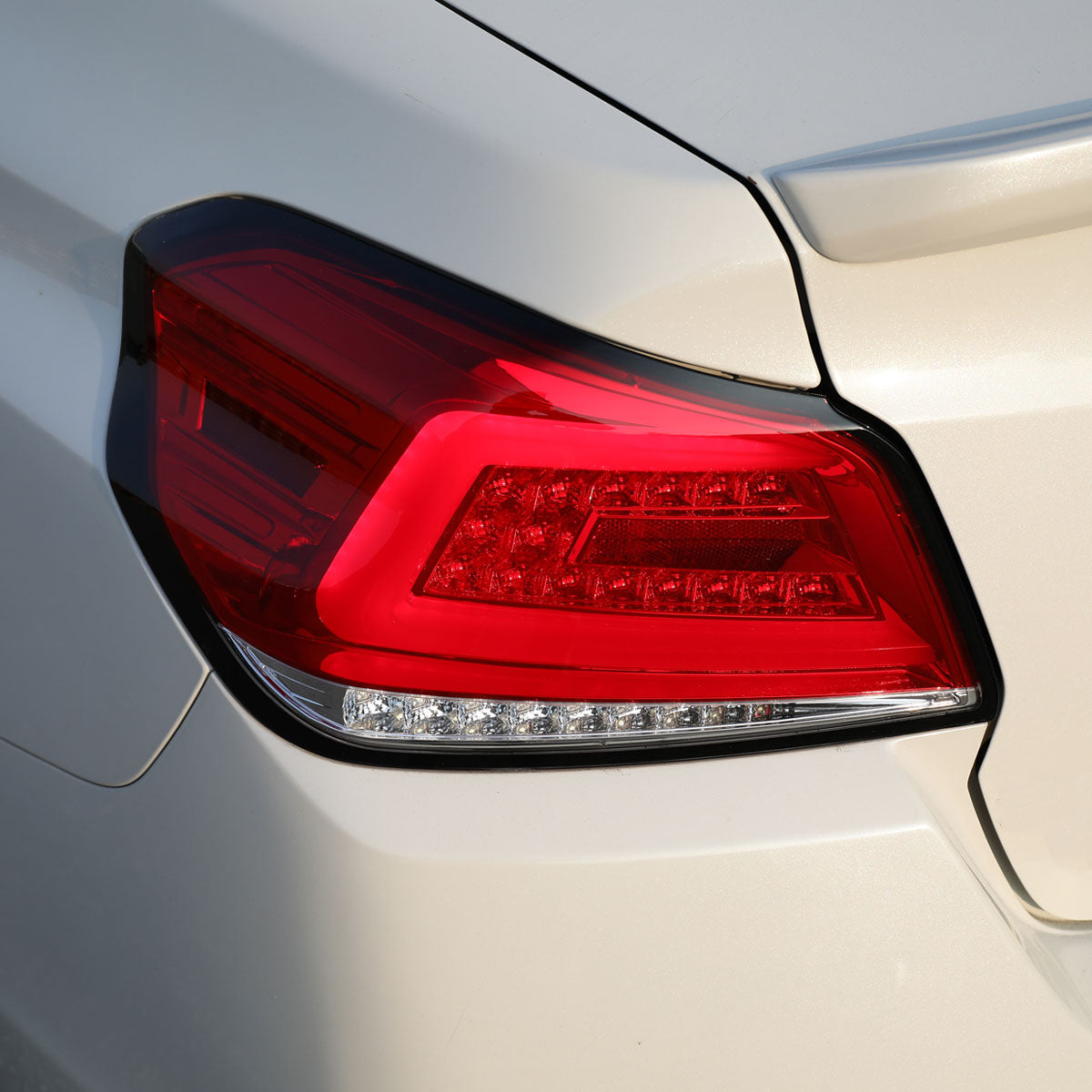 Ronnin - Fits 2015-2021 Subaru WRX US Spec Upgrade Sequential Turn Signals Full LED Tail Lights Assembly Pair | Red