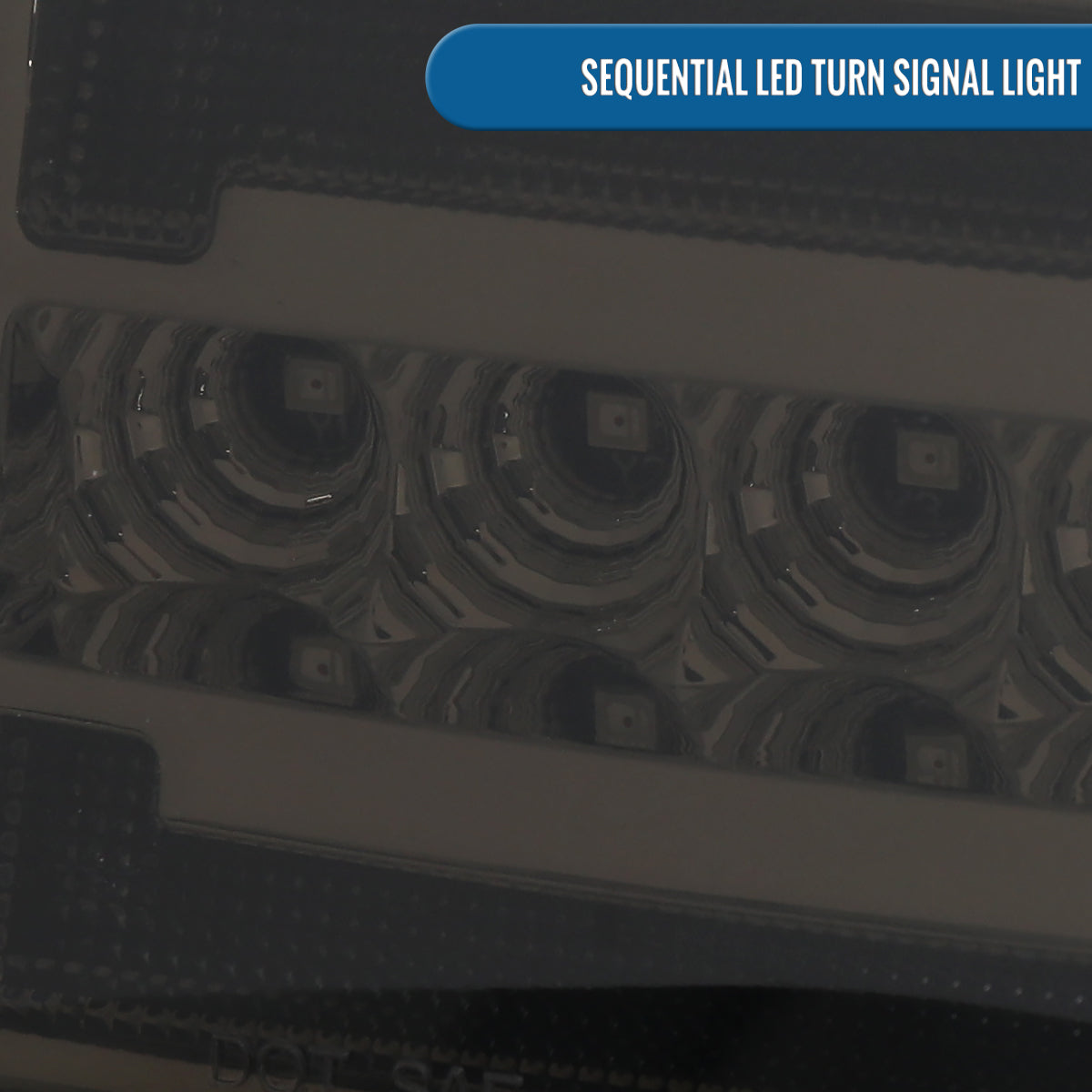 Ronnin - Fits 1997-2006 Jeep TJ Wrangler Upgrade LED Running Lights Sequential Turn Signals Corner Bumper Lights Assembly Pair | Smoke