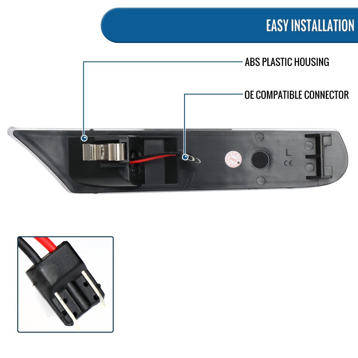 Ronnin - Fits 1997-2004 Porsche Boxster 986 1997-2005 Porsche 911 996 Coupe Convertible Targa LED Sequential Turn Signals Side Marker Bumper Lights Assembly Pair | Clear
