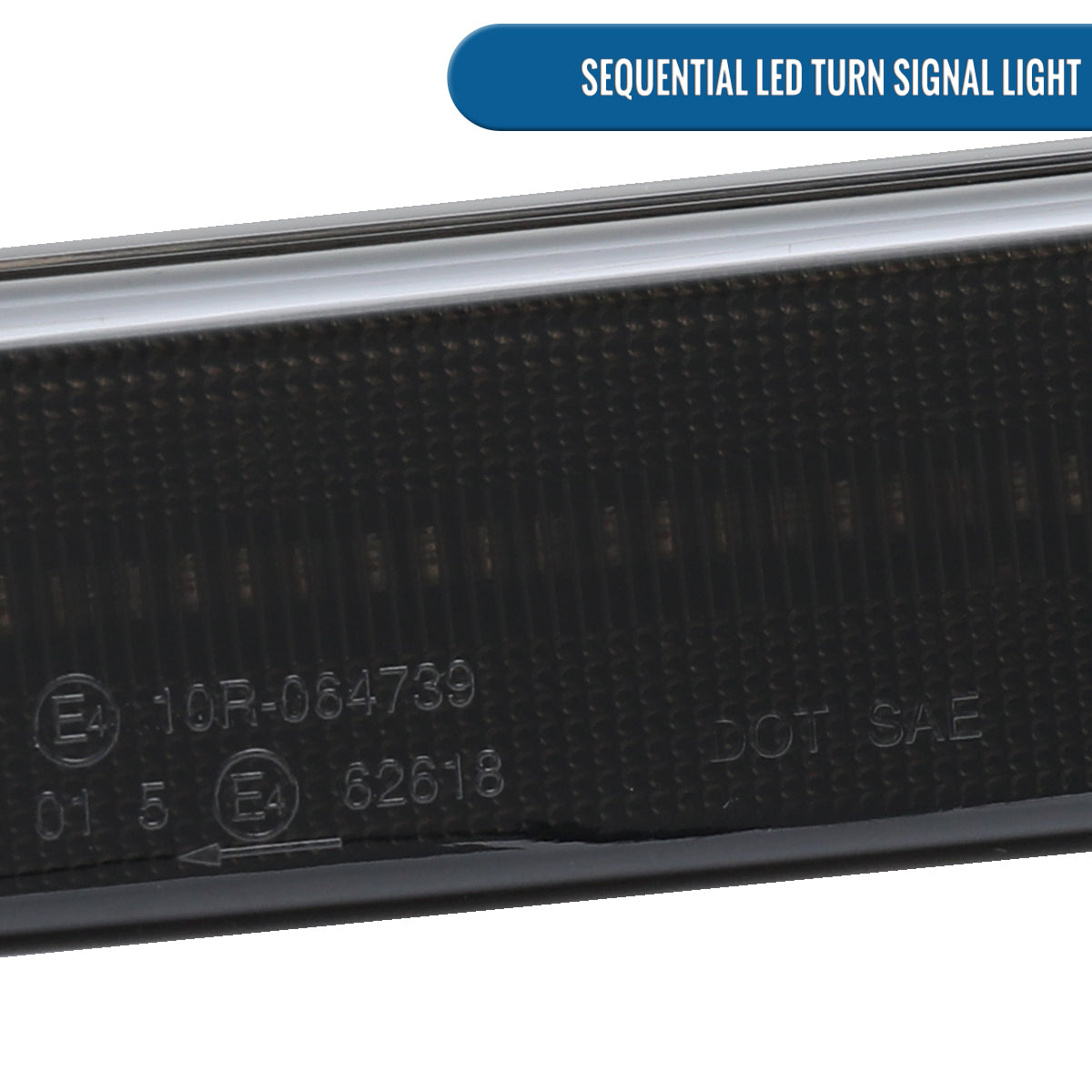 Ronnin - Fits 1997-2004 Porsche Boxster 986 1997-2005 Porsche 911 996 Coupe Convertible Targa LED Sequential Turn Signals Side Marker Bumper Lights Assembly Pair | Smoke