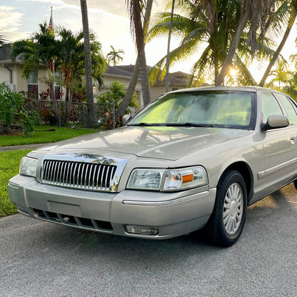 Ronnin - Compatible con Mercury Grand Marquis 2006-2011 Faros delanteros de repuesto + Conjunto de luces de esquina (Par) | Cromo
