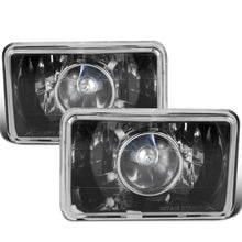 Ronnin - Fits All Vehicles with 4" X 6" Sealed Beam Projector Headlights H4651 H4652 H4656 H4666 H6545 Pair | Black