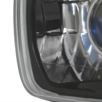 Ronnin - Fits Vehicles with 7" X 6" Sealed Beam Projector Headlights H6054 H6014 H6052 H5054 6054 6052 Pair | Black