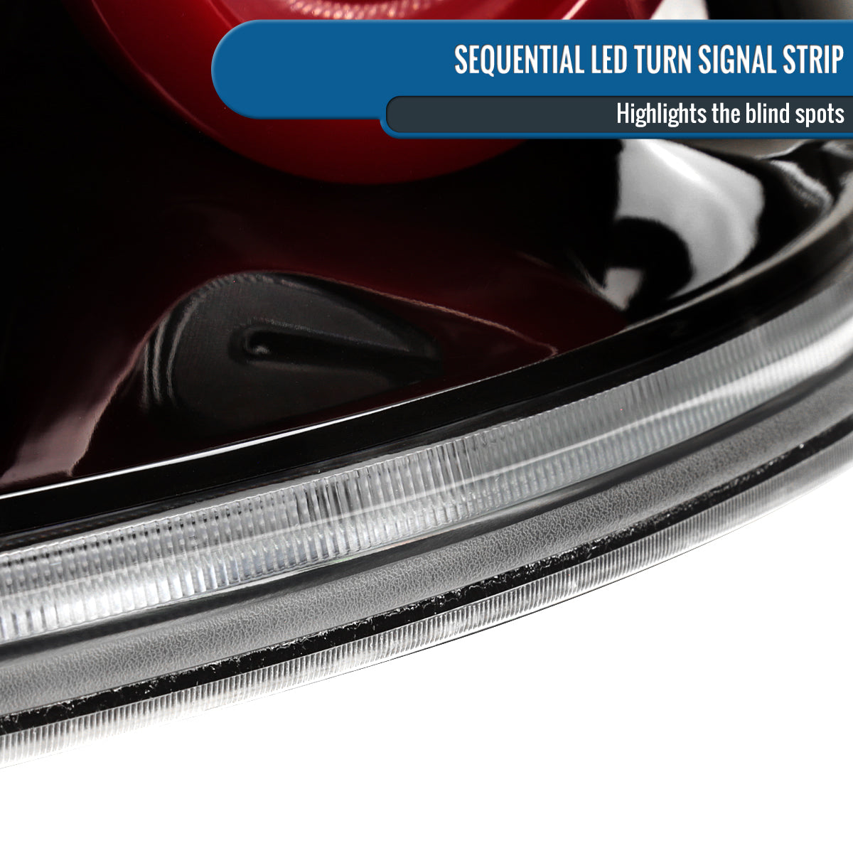 Ronnin - Fits 2003-2007 Infiniti G35 Coupe 2-Door Full LED Sequential Tail Lights Brake Lamps Assembly Pair | Glossy Black | Red Halo Rims