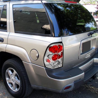 Ronnin - Compatible con Chevy 2002-2009 Chevy Trailblazer Ensamblaje de luces traseras de repuesto Par | Cromo