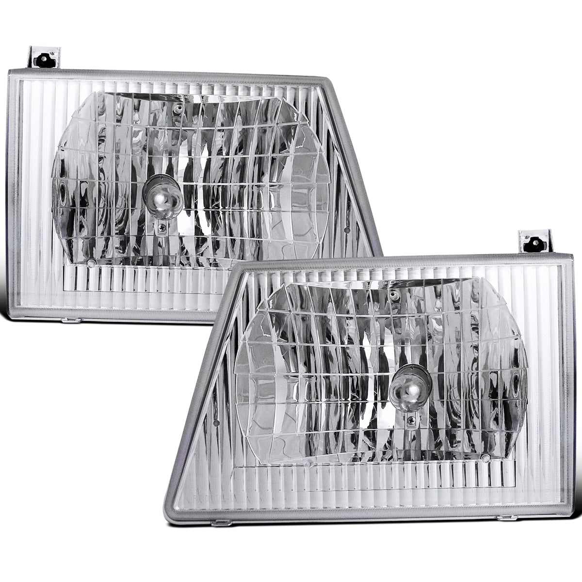 1992-2007 Ford Econoline E-Series Headlights Replacement Pair | Chrome