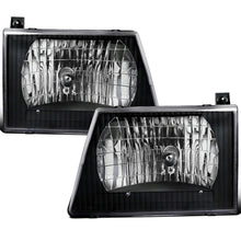 1992-2007 Ford Econoline E-Series Headlights Replacement Pair | Black