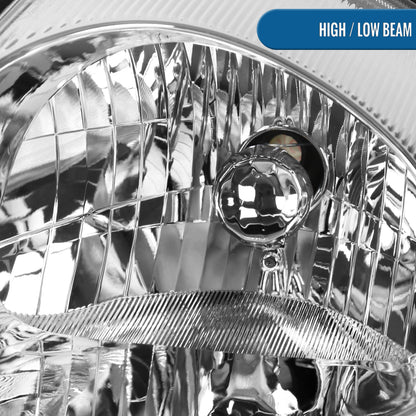 Ronnin - Fits 2000-2005 Mitsubishi Eclipse Headlights Assembly Factory Direct Replacement Pair | Chrome