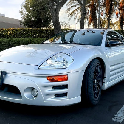 Ronnin - Fits 2000-2005 Mitsubishi Eclipse Headlights Assembly Factory Direct Replacement Pair | Chrome