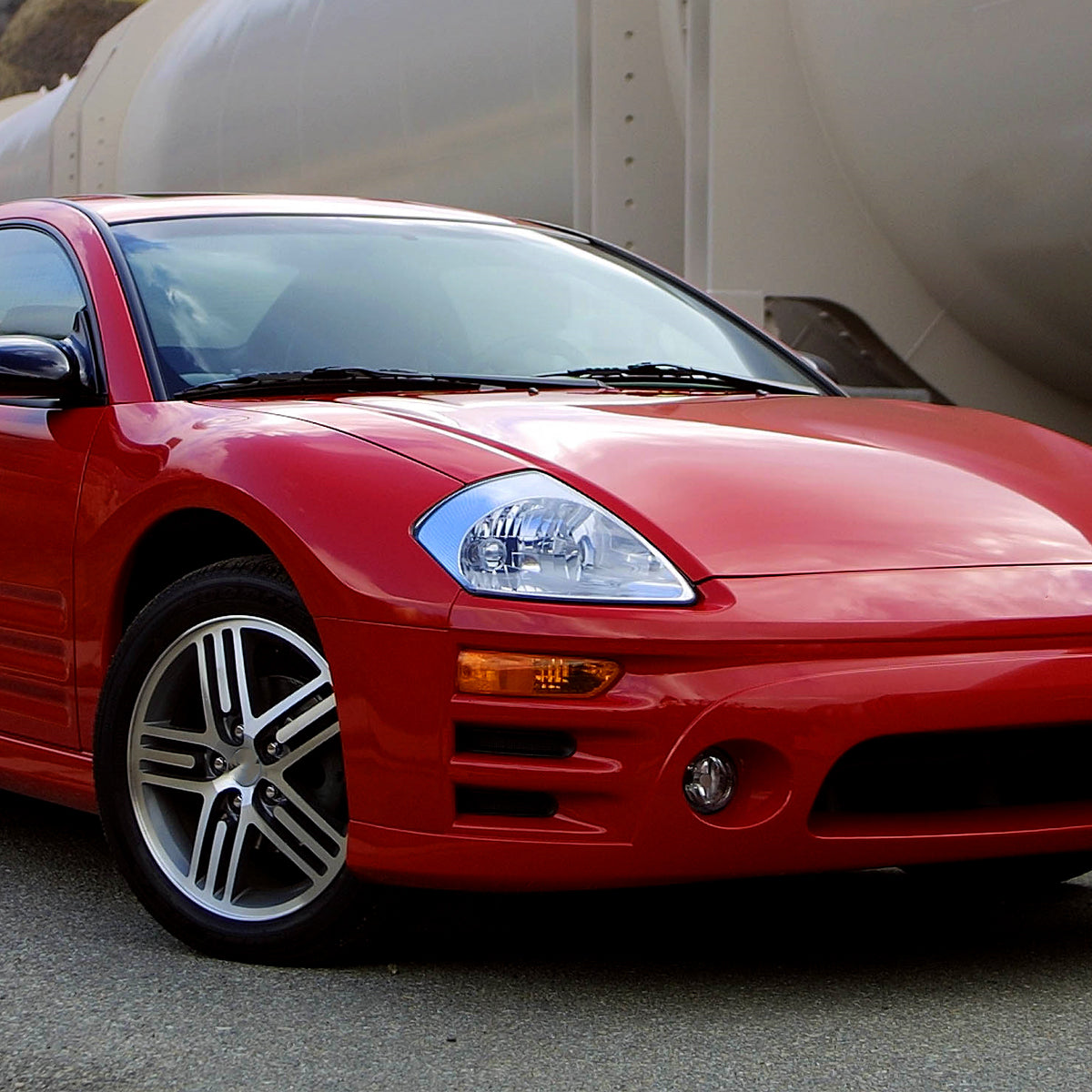 Ronnin - Fits 2000-2005 Mitsubishi Eclipse Headlights Assembly Factory Direct Replacement Pair | Chrome