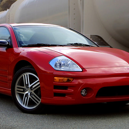 Ronnin - Fits 2000-2005 Mitsubishi Eclipse Headlights Assembly Factory Direct Replacement Pair | Chrome