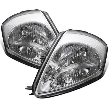 Ronnin - Fits 2000-2005 Mitsubishi Eclipse Headlights Assembly Factory Direct Replacement Pair | Chrome